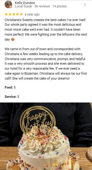 Christiana's Sweets. Cupcakes in Bozeman Instagram