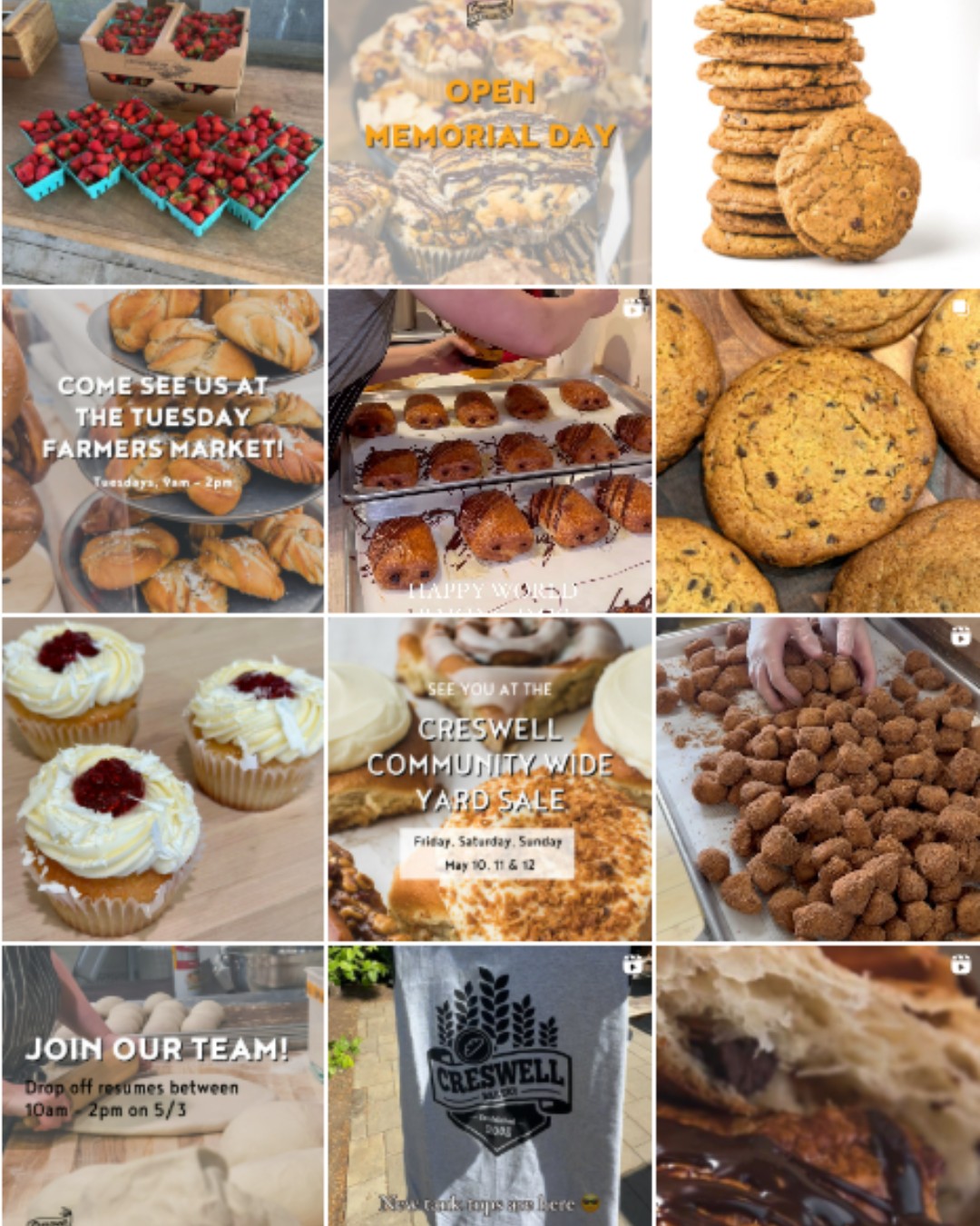 Creswell Bakery Instagram