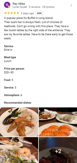 DJ's International Buffet Instagram