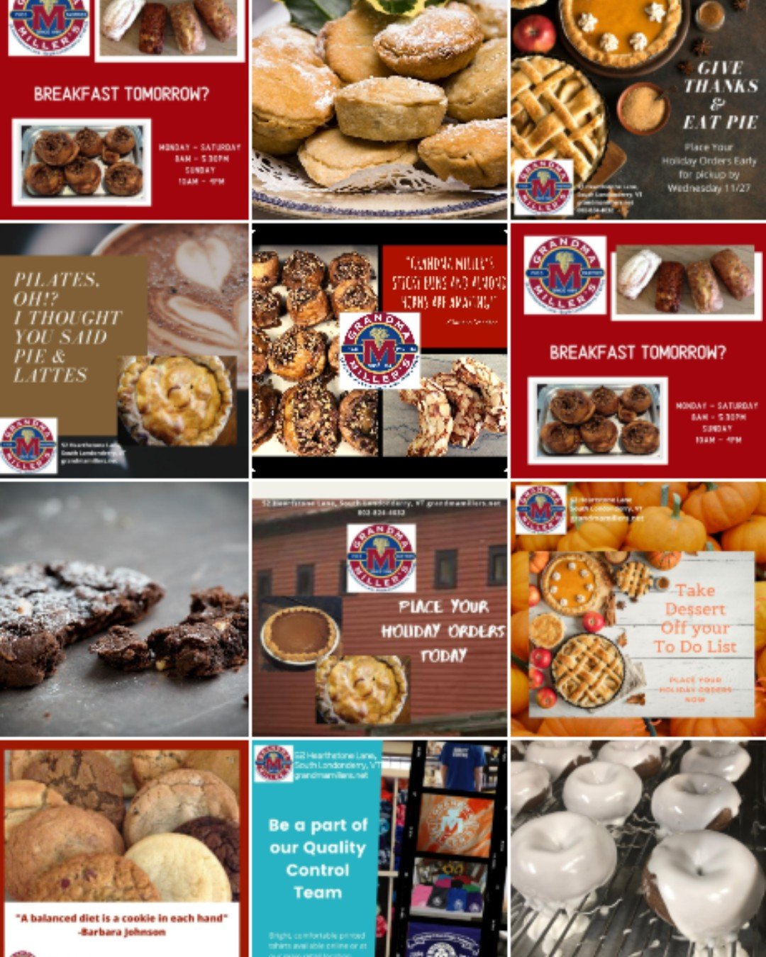 Grandma Miller's Pies & Pastries Instagram