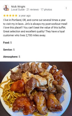 Jin's Buffet Instagram