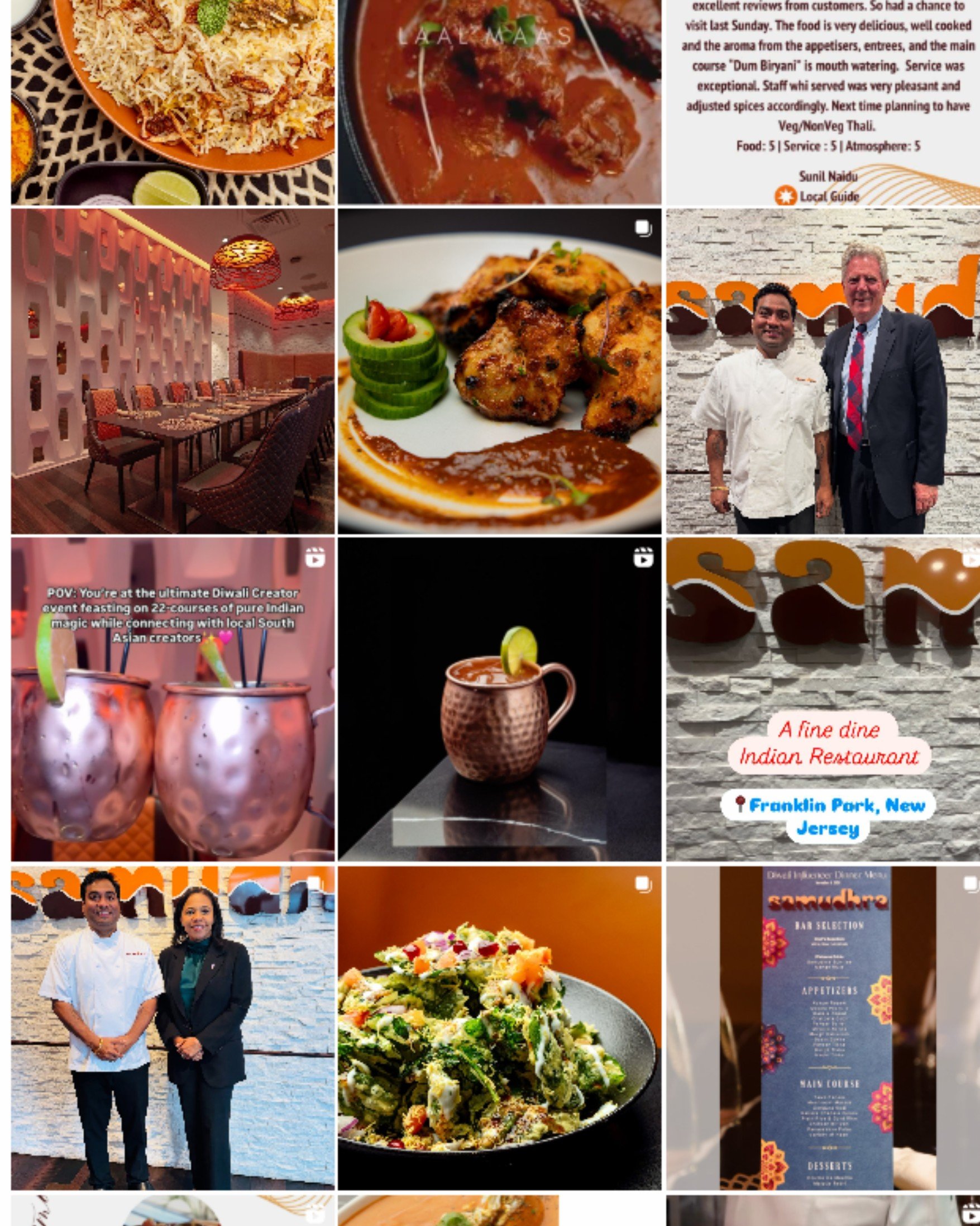 Samudhra Premium Restaurant & Lounge, Franklin Park, New Jersey Instagram