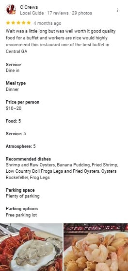 Tim's Lighthouse Seafood Buffet and Country Cookin' Instagram