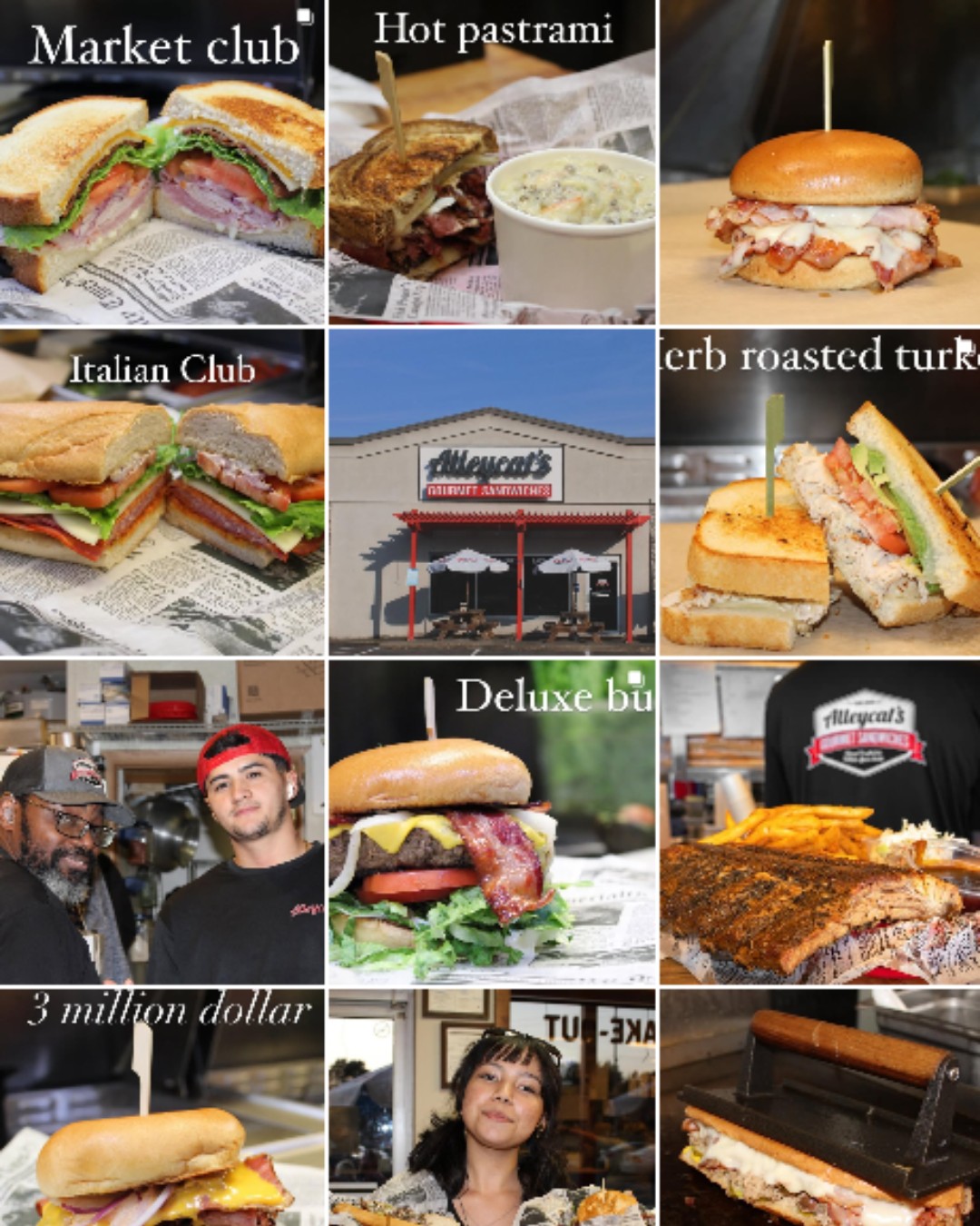 Alleycat's Gourmet Sandwiches Instagram