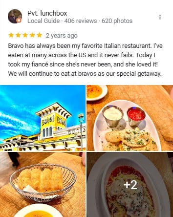 Bravo! Italian Kitchen Instagram