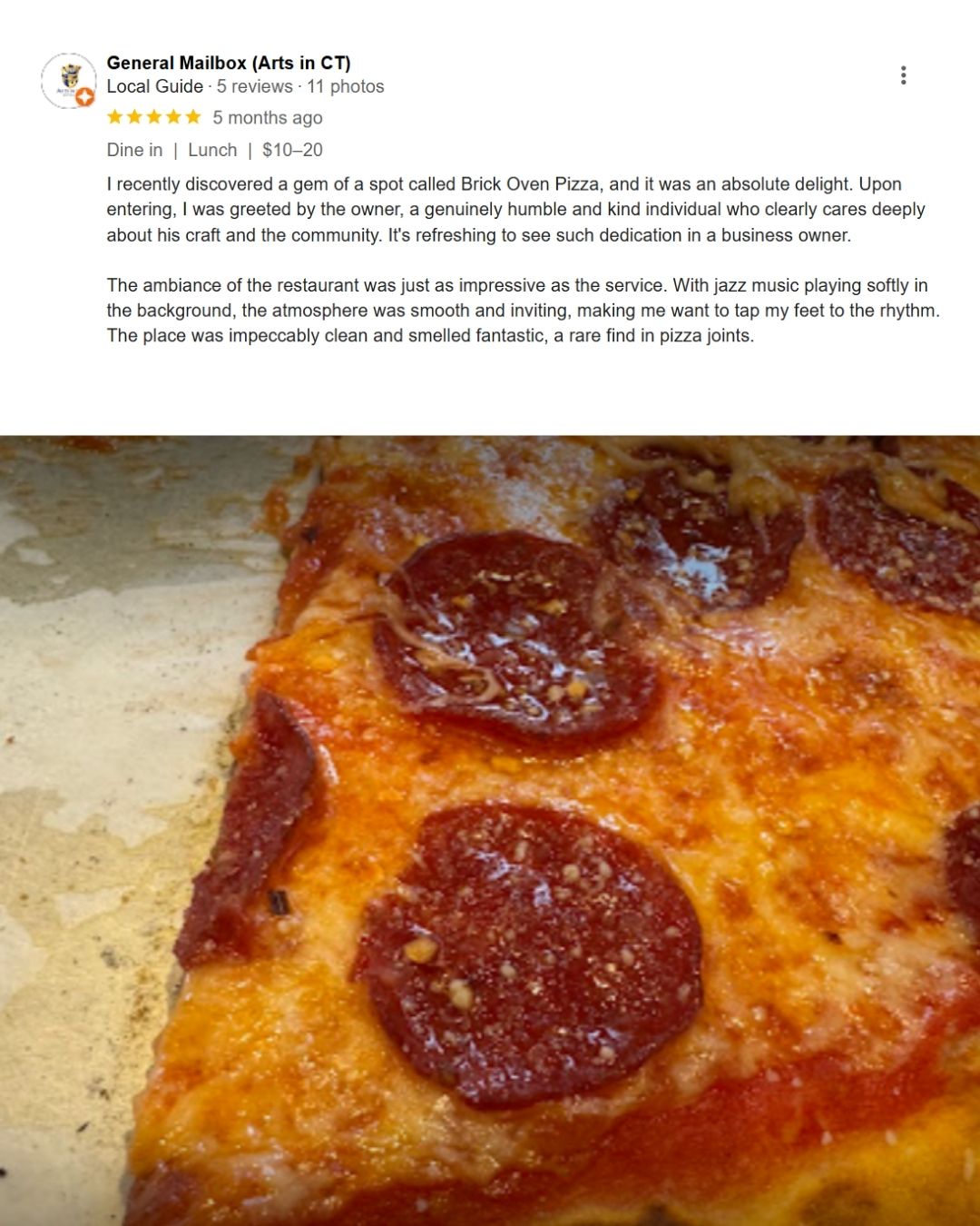 CT Pizza at the Brick Oven