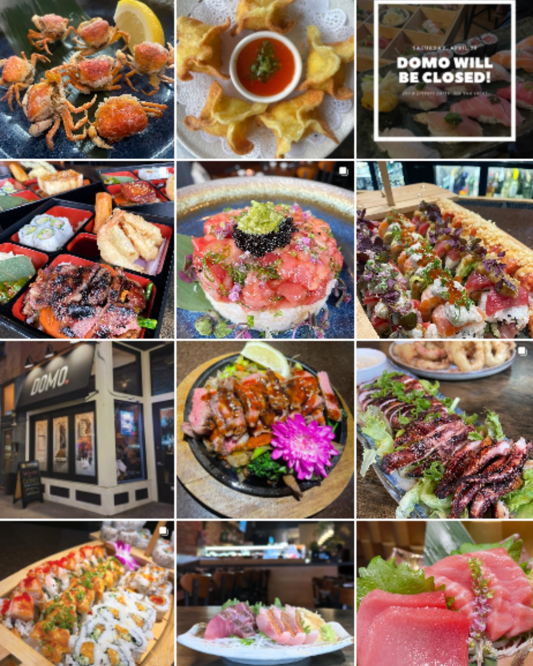 Domo Sushi Kitchen Bar Instagram