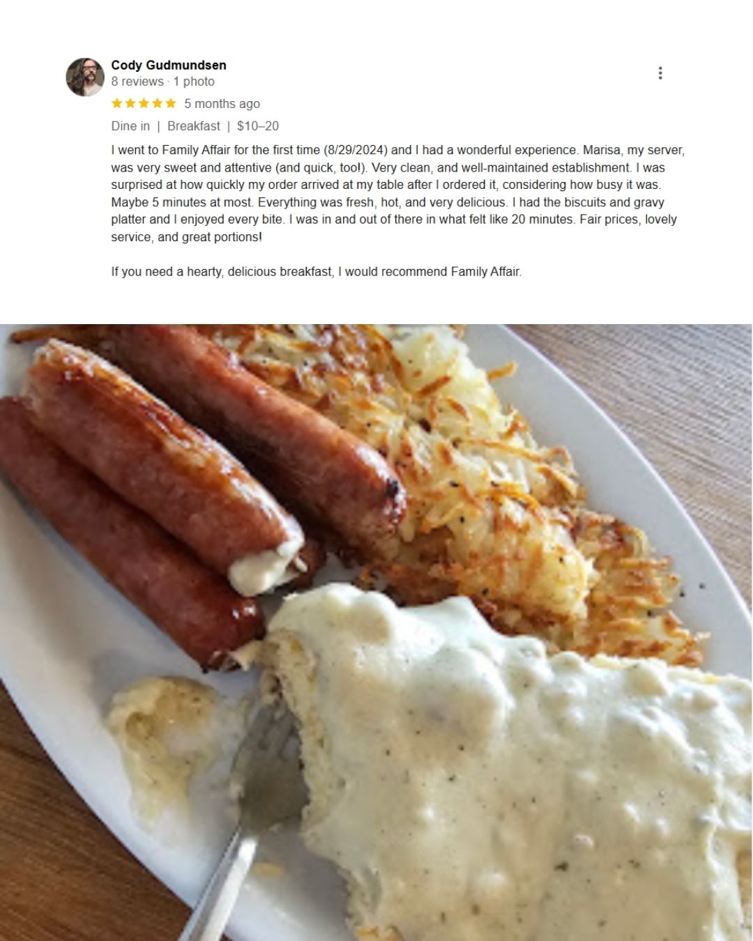 Family Affair Restaurant