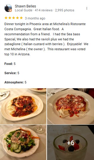 Michelina's Italian Restaurant Instagram