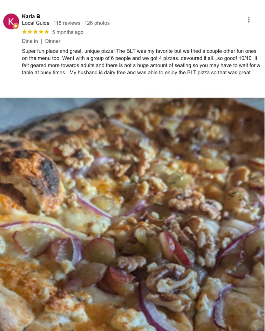 ND Blackbird Wood Fire Pizza