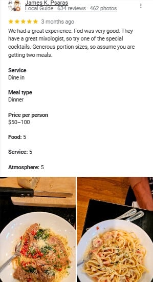 Paravicini's Italian Bistro Instagram