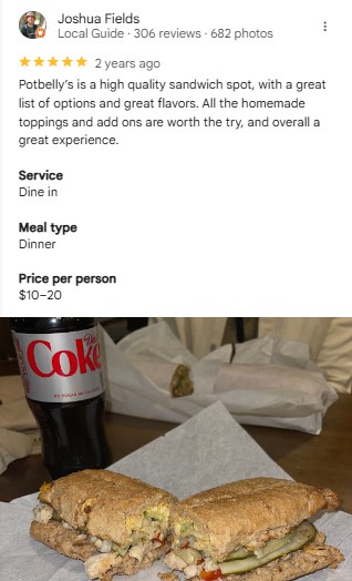 Potbelly Sandwich Shop Instagram