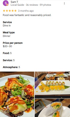 Sushi Ocean Instagram