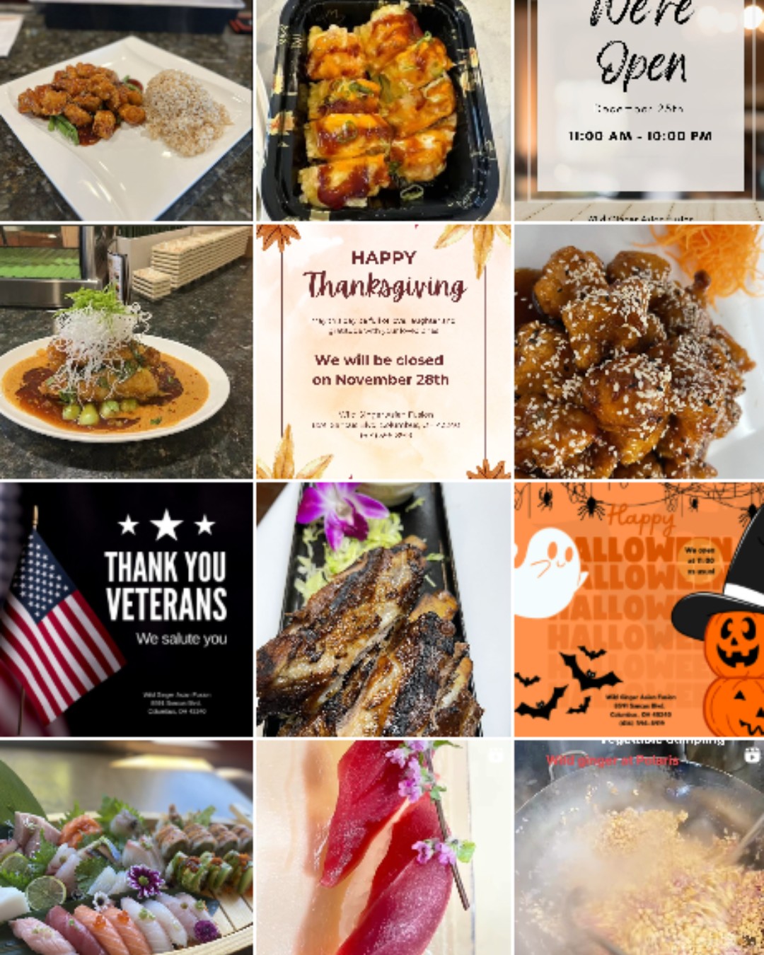 Wild Ginger Asian Fusion Instagram