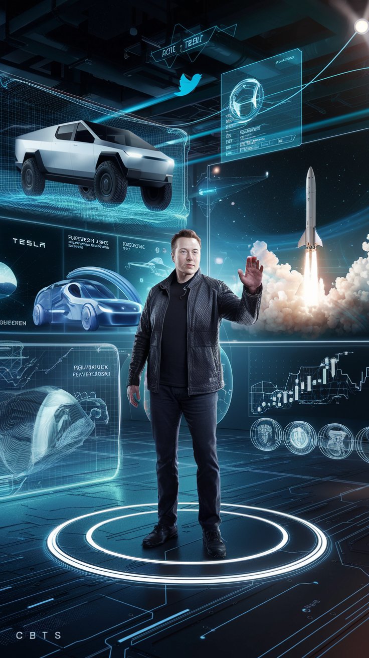 elon musk illustration 