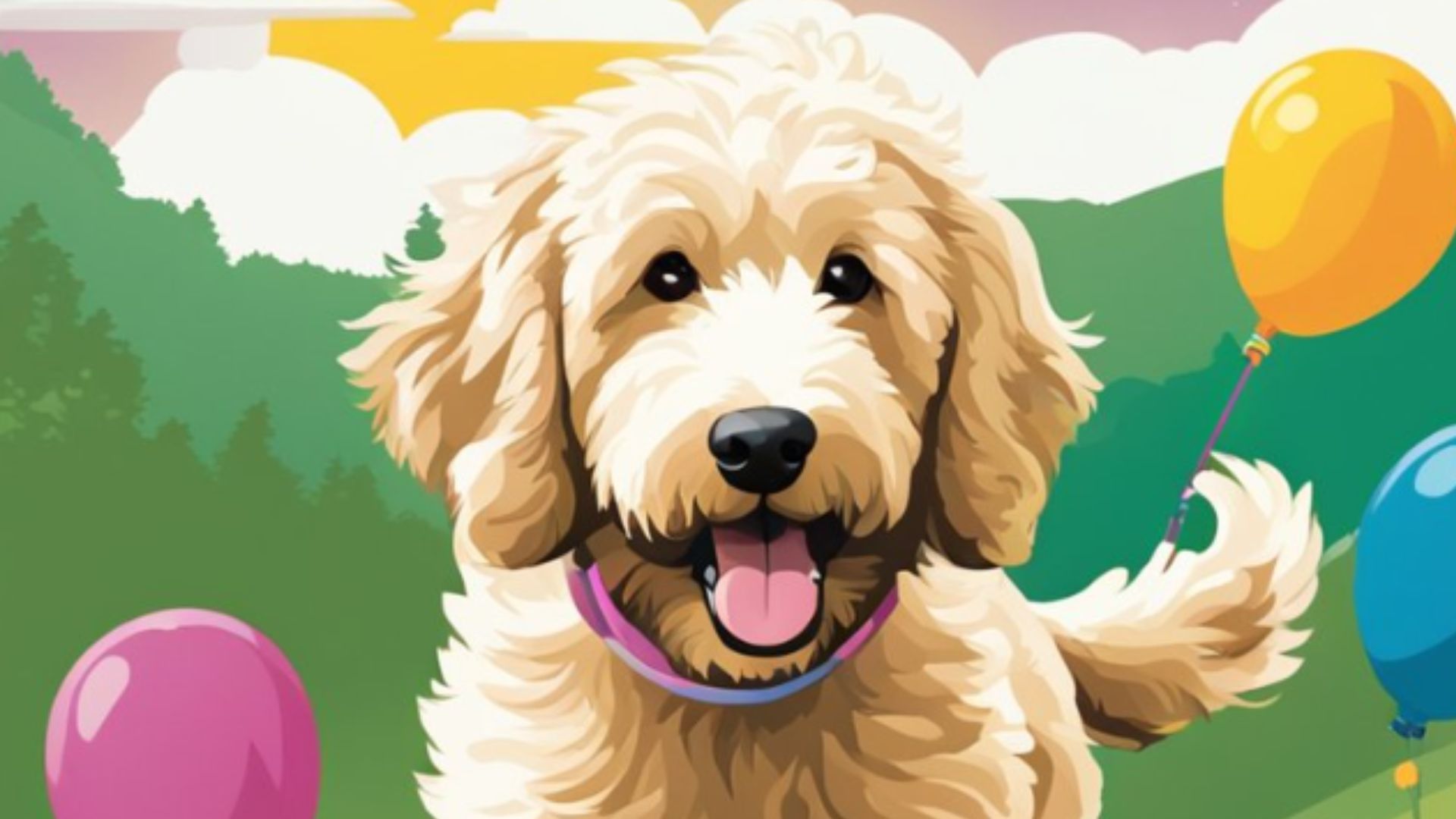 Goldendoodles outdoor balloon
