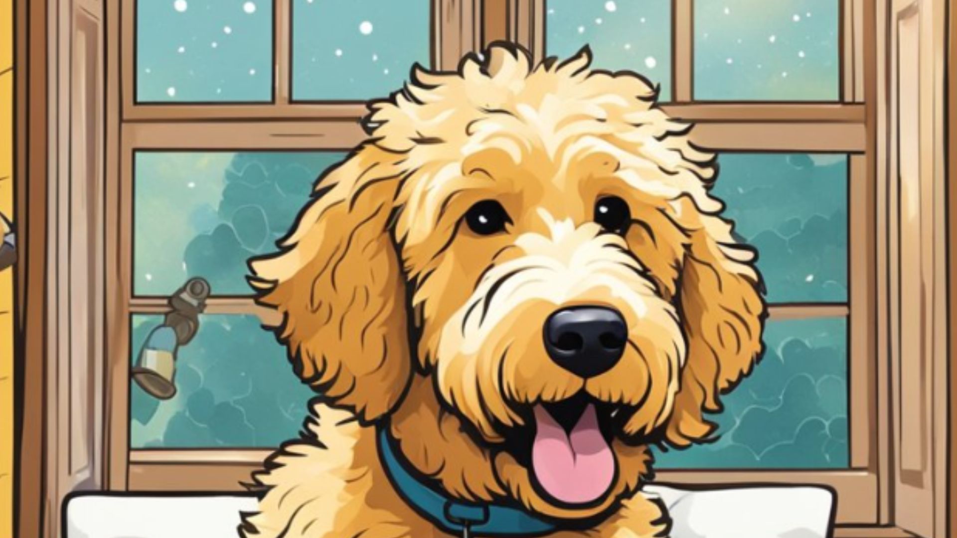 Goldendoodles snow