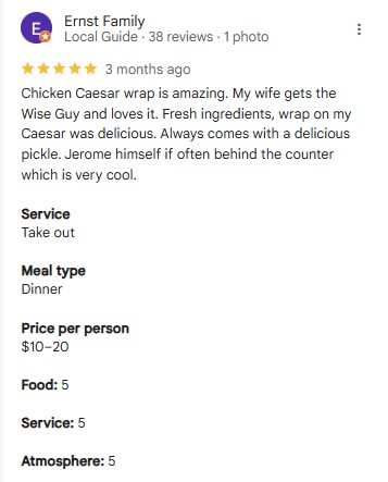 Jerome's Deli Instagram