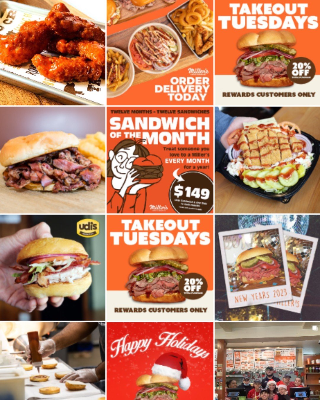 Miller's Famous Sandwiches Instagram