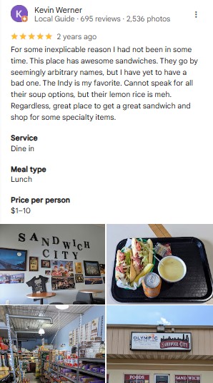 Sandwich City & Olympic Imported Food Instagram
