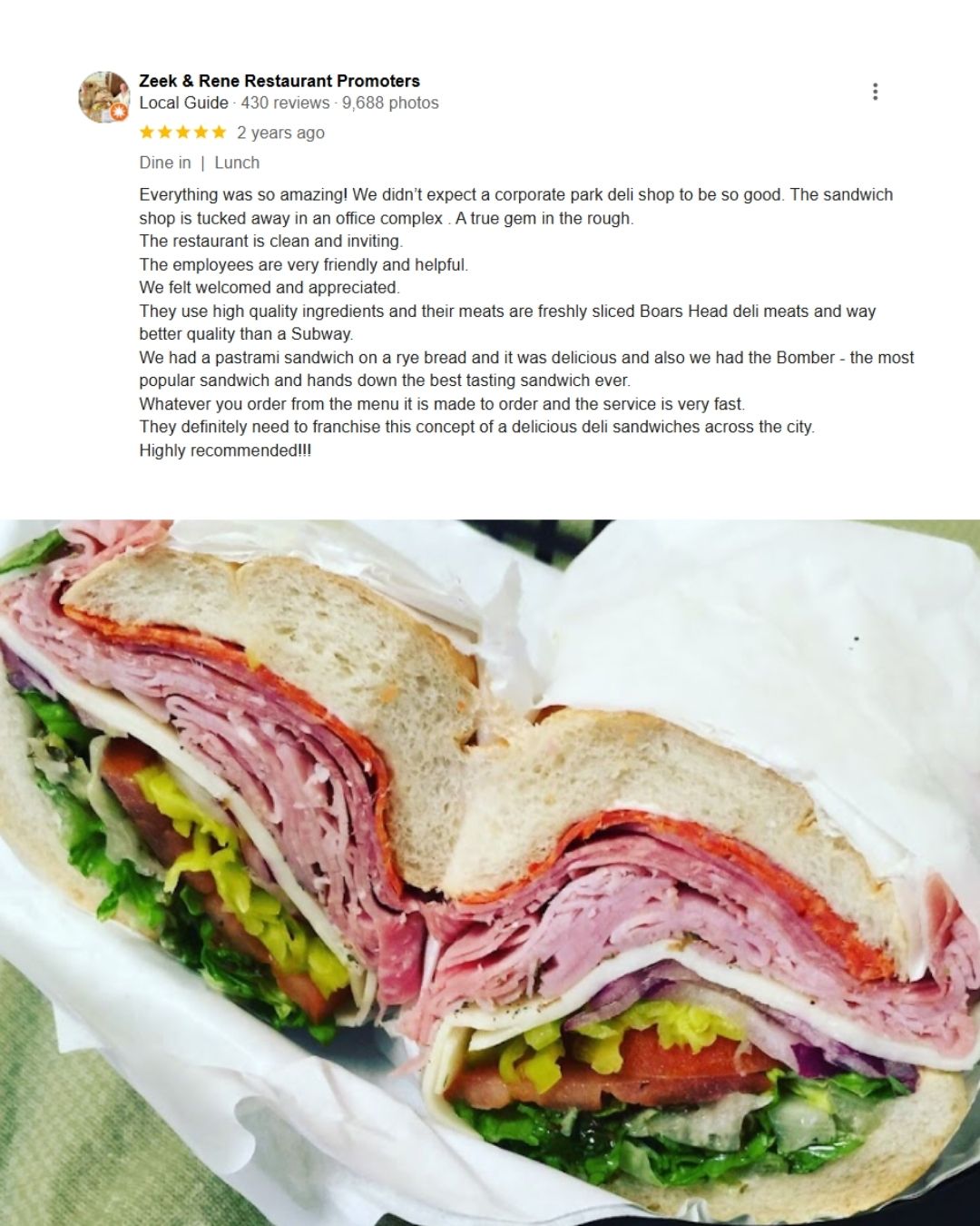 Woods Family Sandwiches