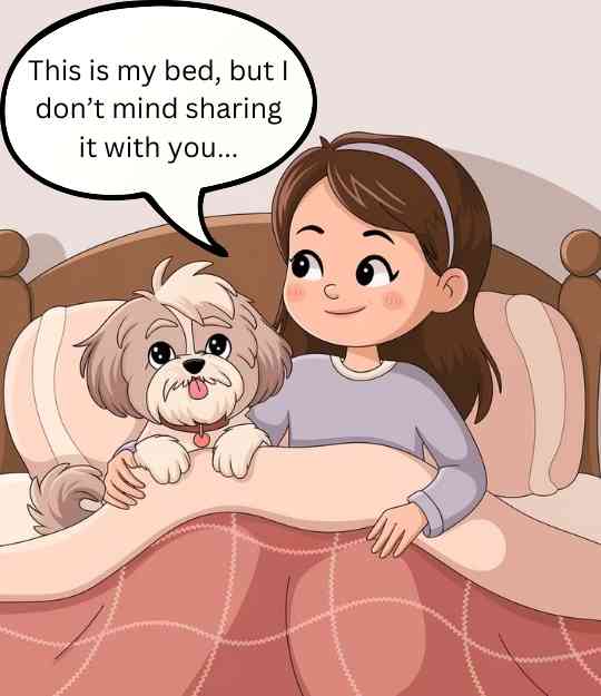 This is my bed, but I don’t mind sharing it with you...