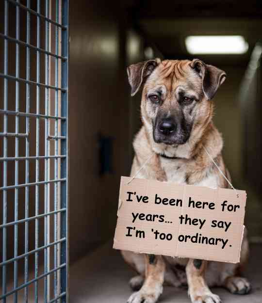 dog not adopted for being too irdinary