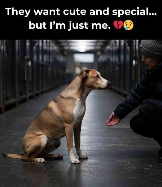 ordinary dog in shelter