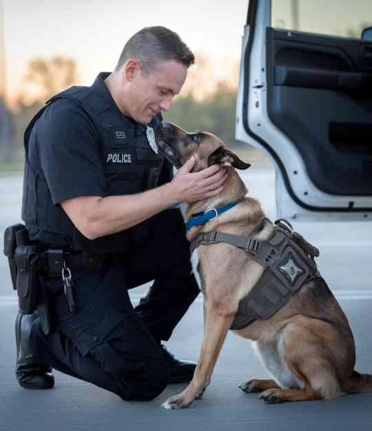 policeman and dog