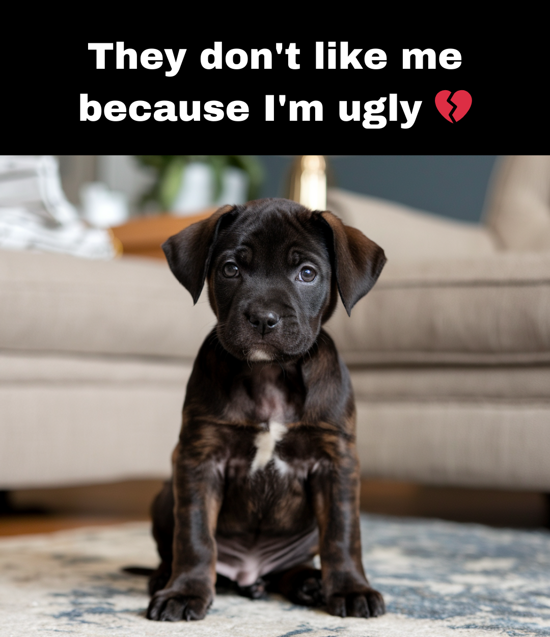 small puppy on the floor